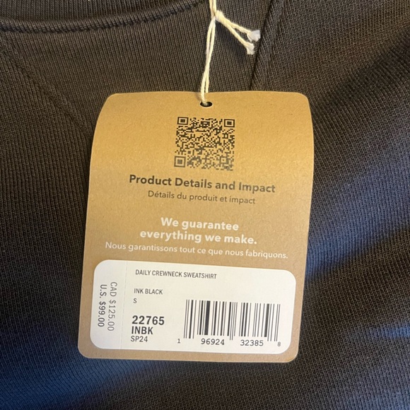 NWT Patagonia Daily Crewneck Sweatshirt - Ink Black - Size Small - Picture 3 of 3